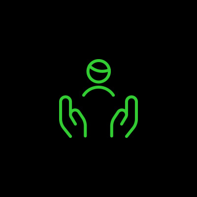 Customer in good hands icon