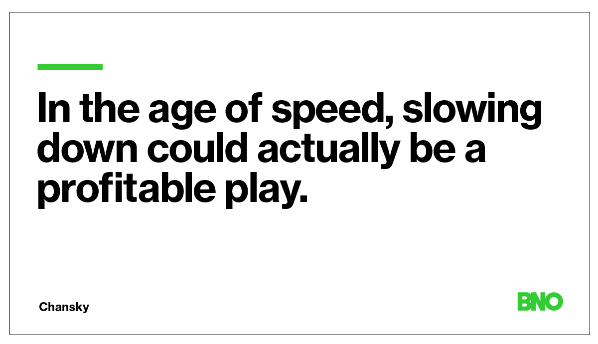 The age of speed.