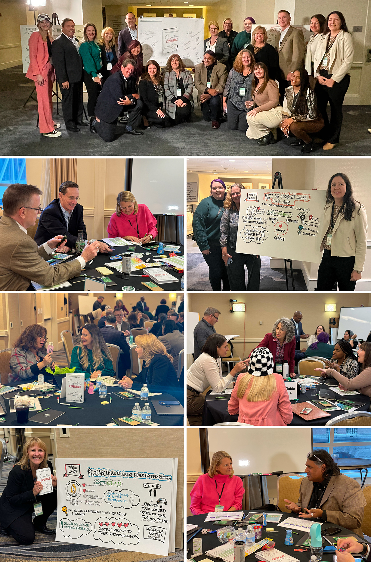 A collage of moments from the Uber Events 2023 CX Marketing Summit.