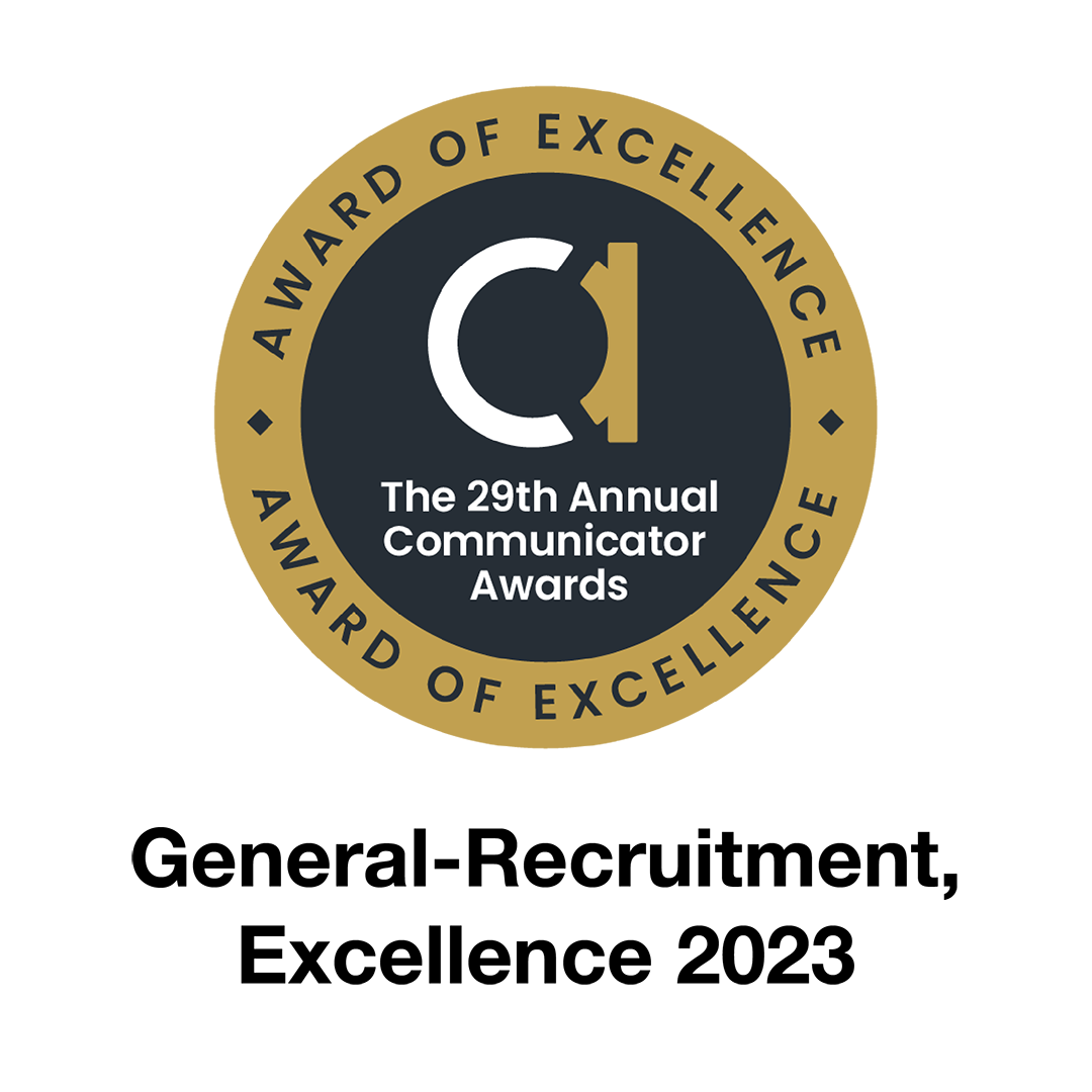 The 29th Annual Communicator Awards. Award of Excellence: General-Recruitment, Excellence 2023 logo