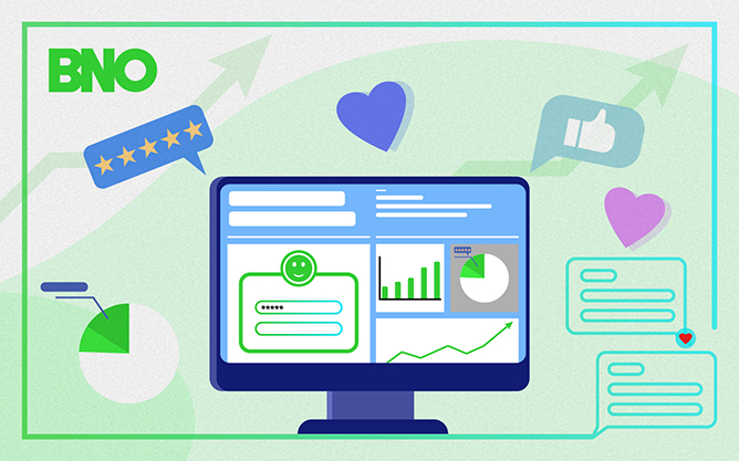 Illustration of multiple pieces of data and analytics from good, modern PR practices, resulting in more traffic towards a client's website.